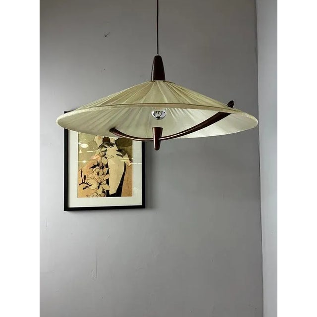Hanging Lamp in Teak from Temde For Sale - Image 3 of 11