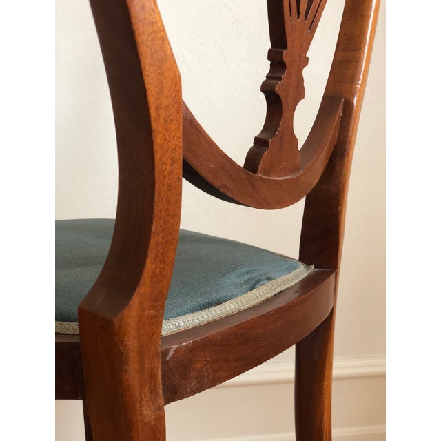 Pair of Antique Mahogany Hepplewhite Revival Chairs Denmark 1900s For Sale - Image 11 of 18