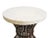 White Marble & Iron Rivet Band Side Table For Sale In Los Angeles - Image 6 of 10
