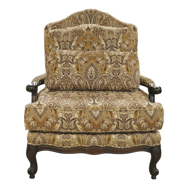 Fairfield Tapestry Bergere Chair - Brown For Sale