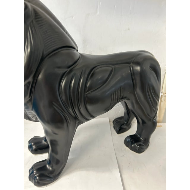 Haeger 1980s Haeger Ceramic Lion Sculpture For Sale - Image 4 of 5