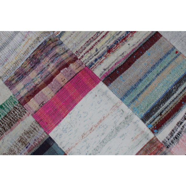 Handmade Vintage Patchwork Rug.8'1" X 9'11" For Sale - Image 4 of 4
