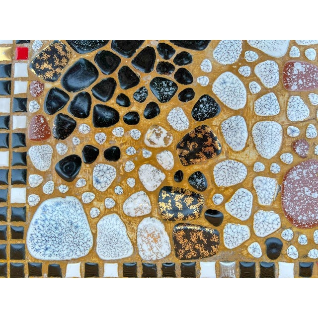 Vintage Plant Stand Table with Mosaic Stones, 1970s For Sale - Image 9 of 17