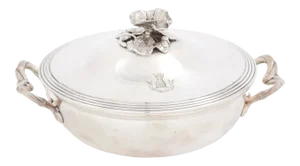 Vintage French Silverplate Covered Dish