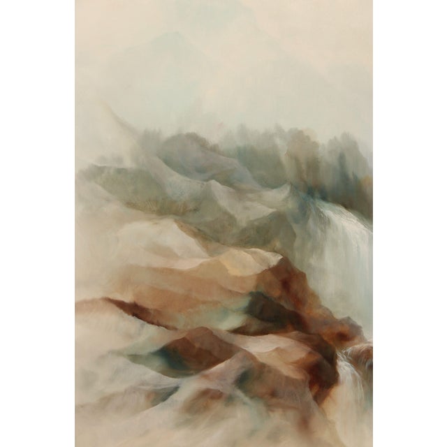 Paul Rubens Mountain Waterfall Landscape Framed Oil Painting For Sale - Image 11 of 12