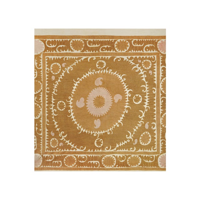 Suzani Table Cover - Tribal Embroidery Wall Decor For Sale In New York - Image 6 of 10