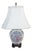 Vintage Hand-Painted Floral Chinoiserie Porcelain Ginger Jar Urn Lamp Peonies For Sale