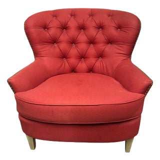 Late 20th Century Barrel Back Chair For Sale