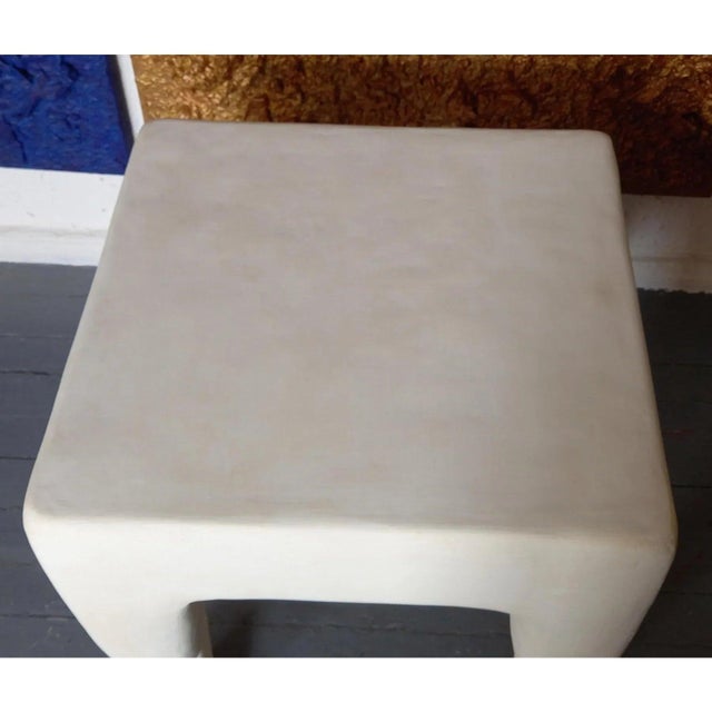Late 20th Century Late 20th Century Four-Legged Plaster Occasional Table Attributed to John Dickinson For Sale - Image 5 of 11