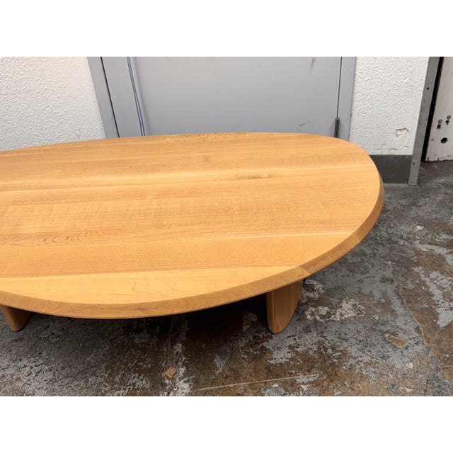 Bespoke Asymmetrical Natural Oak Coffee Table For Sale - Image 4 of 12