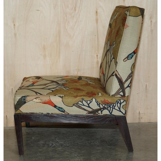 Set of Norris Armchairs in Mulberry with Flying Ducks Upholstery from George Smith, 2022 For Sale - Image 13 of 18