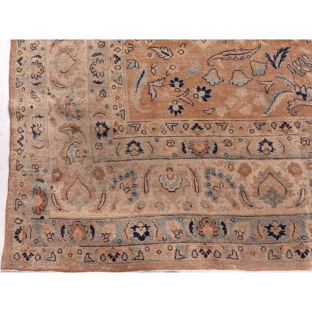 Early 20th Century Fine Antique Persian Meshad Handmade Wool Rug For Sale - Image 5 of 10