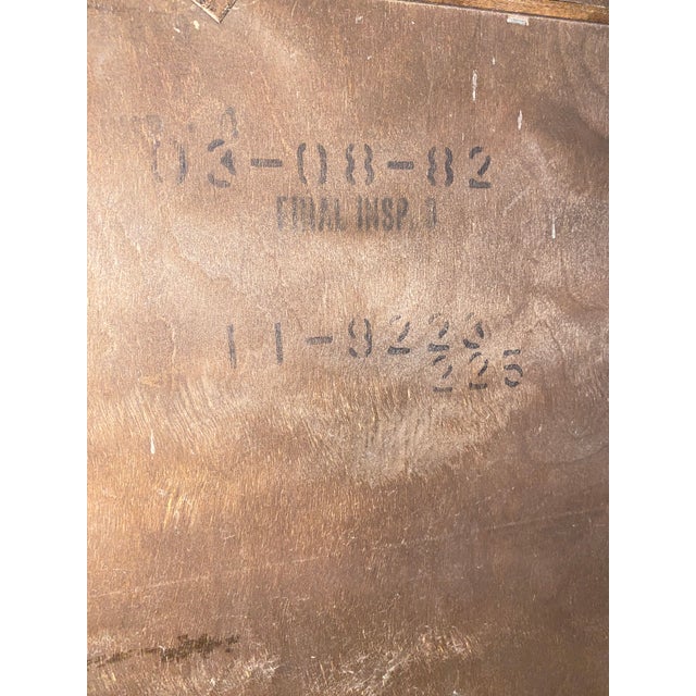 Vintage Exquisite Ethan Allen Georgian Court Cherry Drop Front Secretary Desk With Curio/Bookcase Top For Sale In Denver - Image 6 of 12