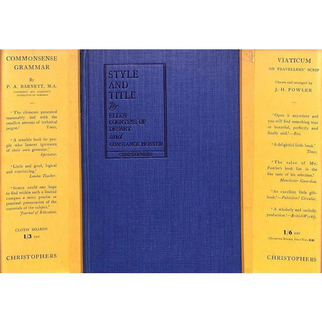 "Style and Title A Complete Guide to Social Forms of Address" 1925