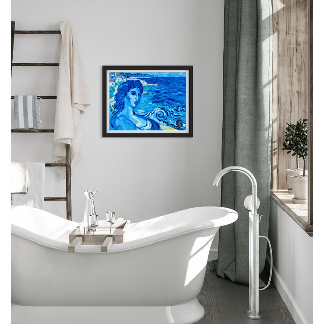 The Blue Hour Mosaic 24 x 18 oil on canvas panel Signed Haas Unframed. Frames shown are sample only. This striking 24 x 18...