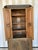 Petite 18th Century Southern Corner Cupboard in Original Green Paint. Yellow Pine with Rosehead nail construction. Hinges...