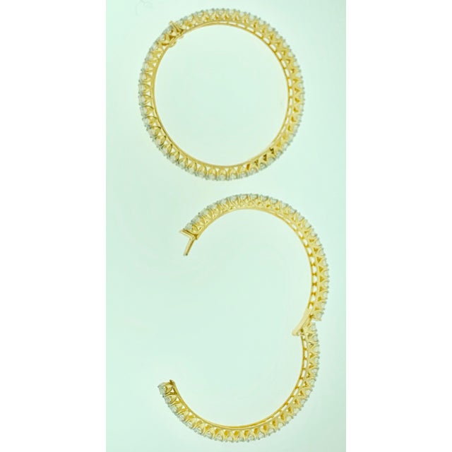 30 Pointer Each, 14 Ct Single Line Eternity 18 Kt Gold & Diamond Bangle, Single For Sale - Image 10 of 18