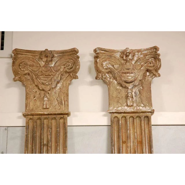 Early 19th Century Decorative of Wall Half Columns - A Pair For Sale - Image 5 of 6