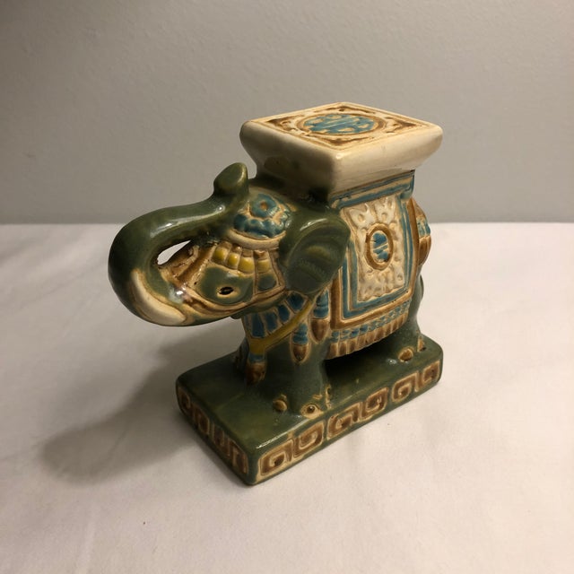 Vintage Chinese Ceramic Elephant Countertop Plant Stand Chairish