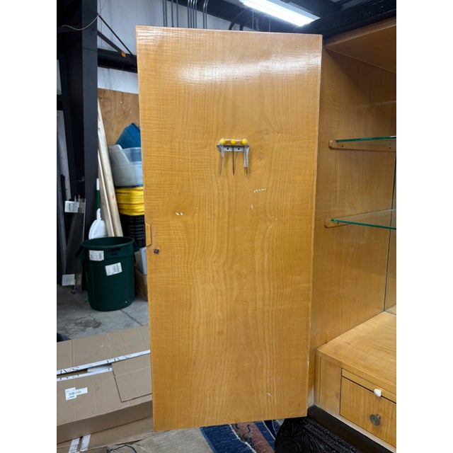 Wood Mid Century Modern Standing Bar For Sale - Image 7 of 16