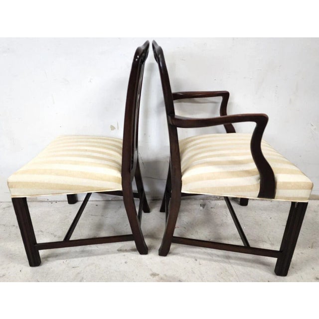 Wood Antique Mahogany Chippendale Dining Chairs - Set of 6 For Sale - Image 7 of 9