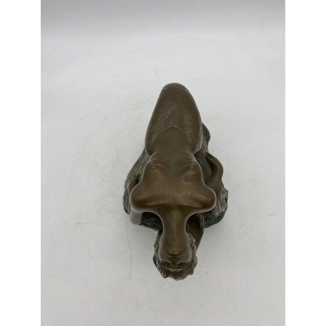 1980s Bronze Mermaid Siren Statue on Beach Rock by James Siebert For Sale - Image 11 of 12