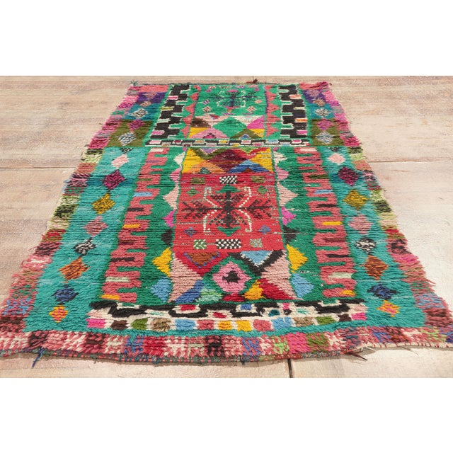 Vintage Azilal Moroccan Rug, 03'05 X 07'06 For Sale - Image 9 of 10