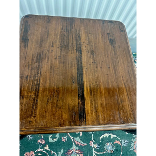 1960s 1960s A Pair of Wrought Iron and Hardwood End Tables For Sale - Image 5 of 8