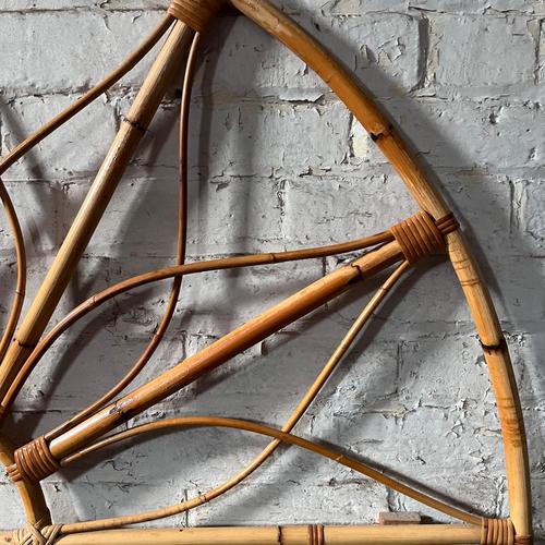 Vintage Bamboo Headboard for Queen Size Bed For Sale - Image 10 of 11