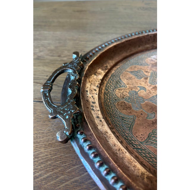 Early 20th Century Antique Arts and Crafts Style Copper Tray For Sale - Image 5 of 7