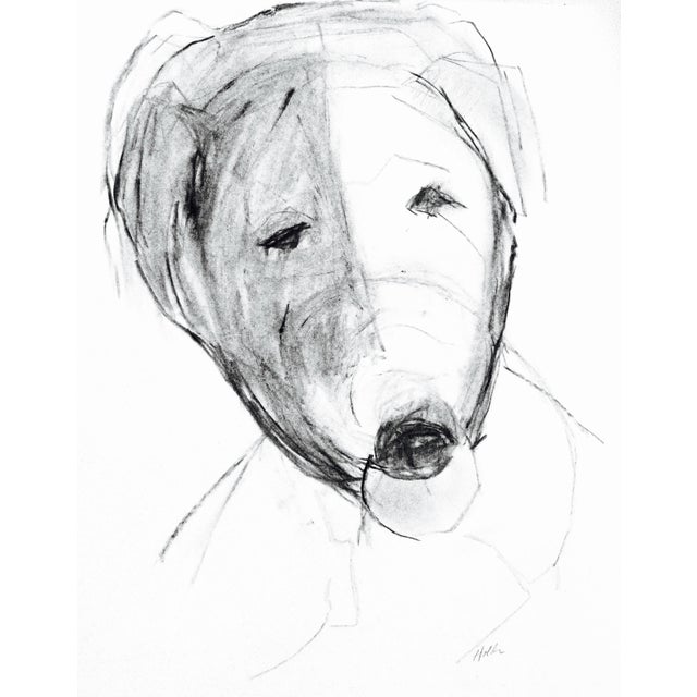 "Terrier Dog Portrait" Contemporary Modern Drawing by Martha Holden For Sale - Image 4 of 4