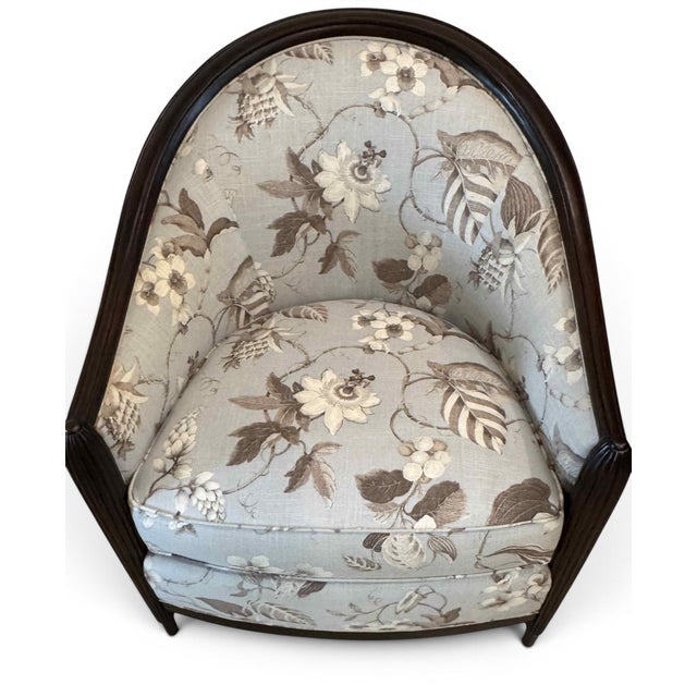 Baby Blue Thomasville Art Deco Lounge Chair For Sale - Image 8 of 15