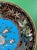 Meiji Japanese Cloisonne Enamel Charger With Crab, Fish, and Marine Life in Net For Sale - Image 11 of 12