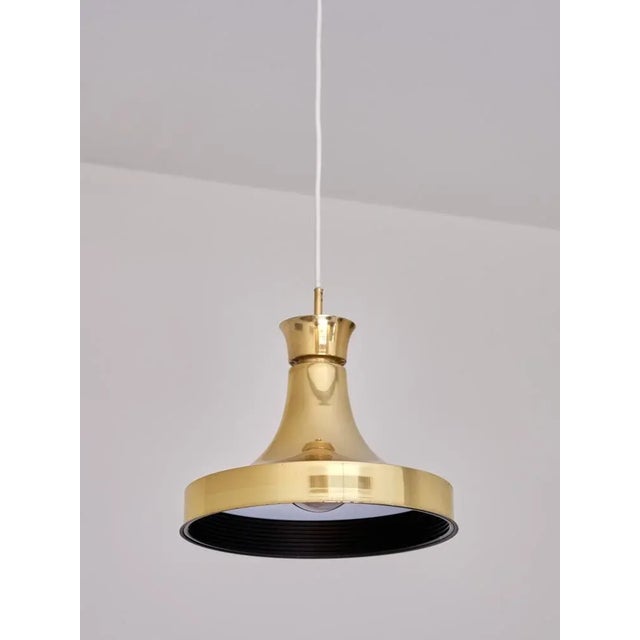 Swedish Modern Pendant Light in Brass by Fagerhults Belysning, 1960s For Sale - Image 6 of 11