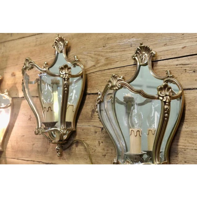 Louis XV French Wall Lights, 1950, Set of 3 For Sale - Image 4 of 10