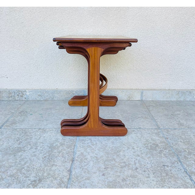 Scandinavian Nesting Tables in Teak, 1960, Set of 3 For Sale - Image 14 of 16