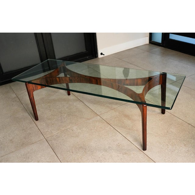 Brown Sculptural Brazilian Rosewood Coffee Table by Sven Ellekaer, Denmark, 1960s For Sale - Image 8 of 15