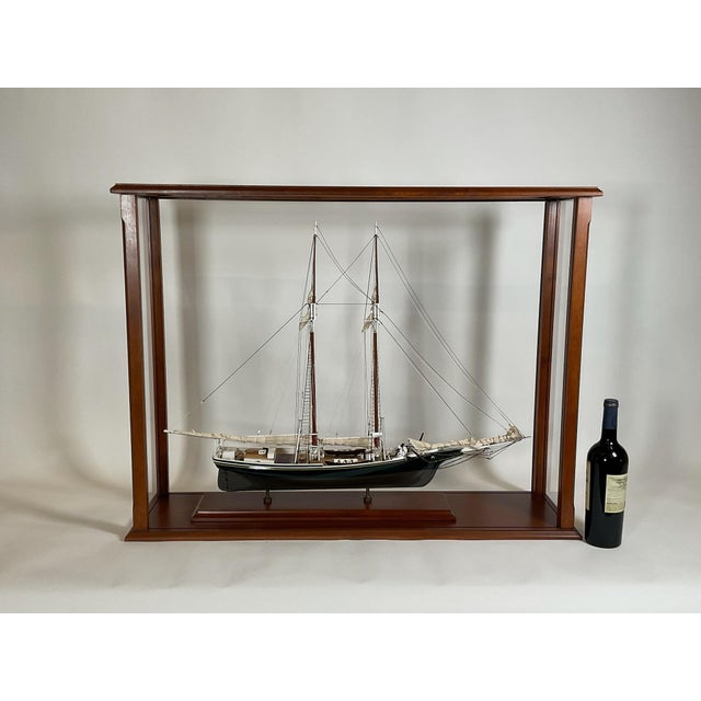 Brown Fishing Schooner Model of "Mystic" For Sale - Image 8 of 12