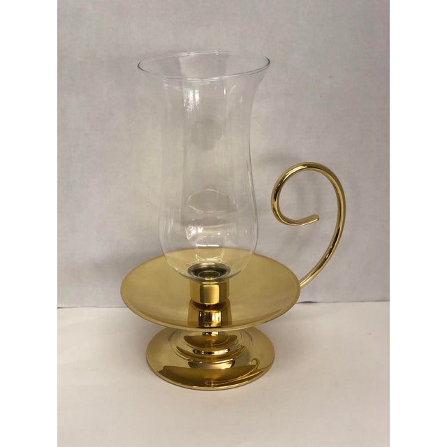 Vintage Baldwin Brass Colonial Victorian Chamber Hurricane Candle