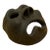 Abstract Biomorphic Dark Fired Clay Mask Sculpture Wall Decor For Sale
