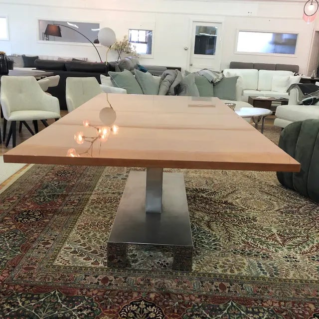 Modern Attributed to Brueton Plattus Dining Table For Sale - Image 3 of 8
