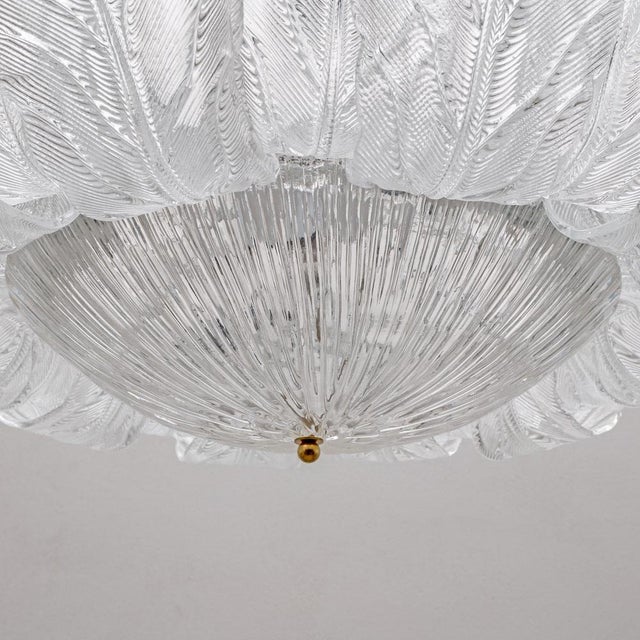 2000 - 2009 Large Italian Murano Glass Leaf Flush Mount, 2000 For Sale - Image 5 of 13