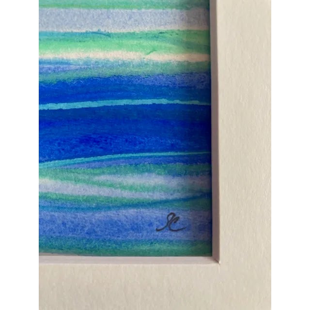 Paper Contemporary Original "Water" Abstract Painting on Paper by Stephanie Cate For Sale - Image 7 of 8