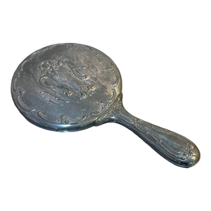 1930s-40s Silver Hand Mirror