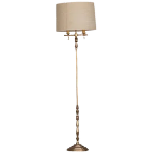 1930s Hollywood Regency Gold-Plated Bronze Floor Lamp