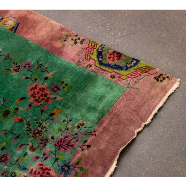 Mid 20th Century Nichols Chinese Art Deco Carpet, 9' 10" X 7' 9" For Sale - Image 5 of 6