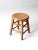 Brown Vintage Low Wooden Stool For Sale - Image 8 of 12