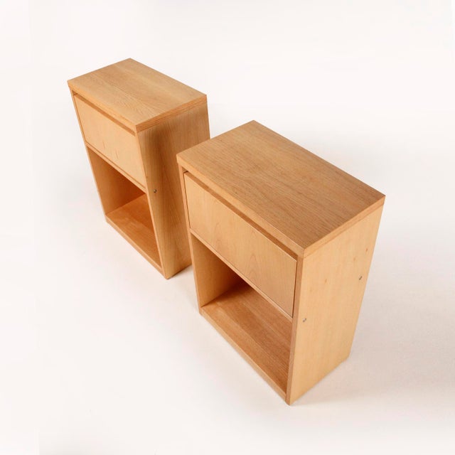 Bauhaus Italian Bedside Tables, 1970s, Set of 2 For Sale - Image 3 of 9