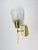 Mid-Century Modern Wall Lights in Brass and Beige, 1950s, Set of 2 For Sale - Image 3 of 18