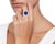 5 Carat Diffused Blue Sapphire & Diamond 18 Karat White Gold Cocktail Ring 5 Carat of Diffused blue Sapphire in Oval Shape...
